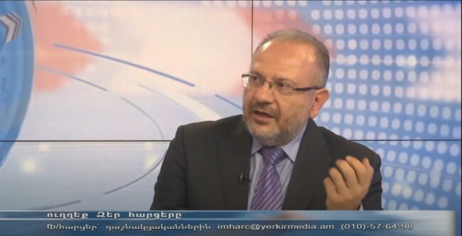 Armenia -- Director of "Yerkir Media" TV Bagrat Yesayan, Yerevan, 13Jun2022