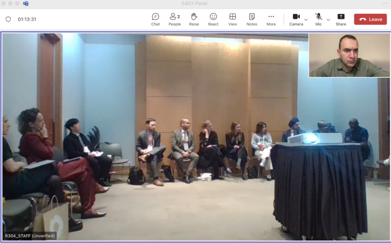 Armenia -- Artur Papyan takes part in an online conference in Seoul, 19Mar2024