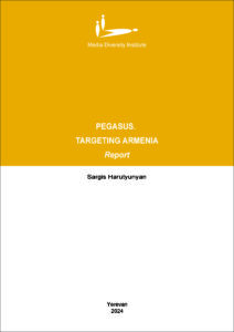 Armenia -- Cover of the report "Pegasus Targeting Armenia", Yerevan, 15Jul2024