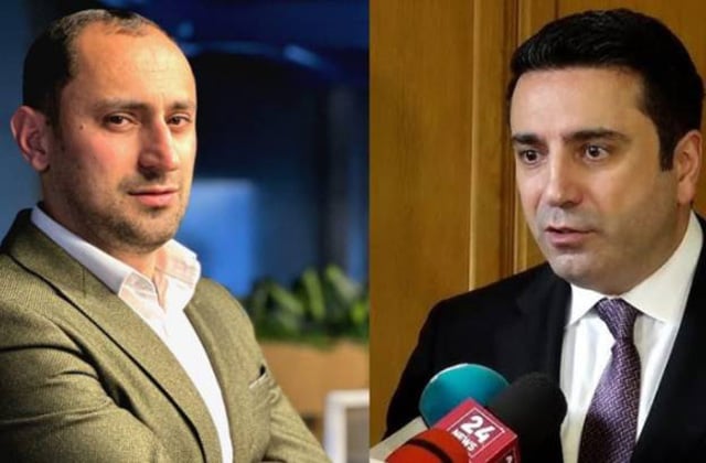 Armenia -- Confrontation between Vahe Makaryan and Alen Simonyan, Yerevan, 05Nov2025